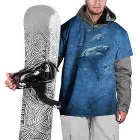 Накидка на куртку 3D с принтом Shark в Петрозаводске, 100% полиэстер |  | Тематика изображения на принте: fish | ocean | акула | вода | животные | море | океан | рыба | челюсти