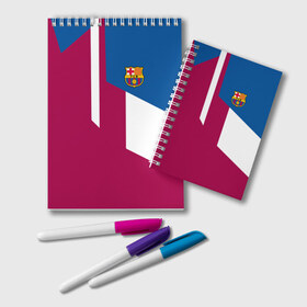 Блокнот с принтом FC Barcelona 2018 в Петрозаводске, 100% бумага | 48 листов, плотность листов — 60 г/м2, плотность картонной обложки — 250 г/м2. Листы скреплены удобной пружинной спиралью. Цвет линий — светло-серый
 | fc | барселона | эмблема