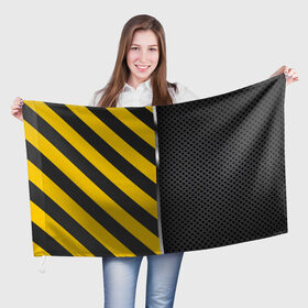 Флаг 3D с принтом Underground в Петрозаводске, 100% полиэстер | плотность ткани — 95 г/м2, размер — 67 х 109 см. Принт наносится с одной стороны | отверстие | полосы | текстура