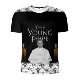 Мужская футболка 3D спортивная с принтом Молодой Папа | The Young Pope в Петрозаводске, 100% полиэстер с улучшенными характеристиками | приталенный силуэт, круглая горловина, широкие плечи, сужается к линии бедра | the young pope | молодой папа