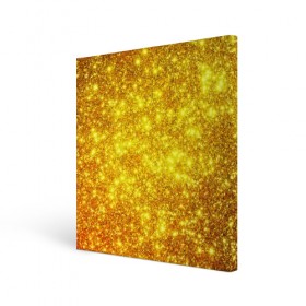 Холст квадратный с принтом Золотой блеск в Петрозаводске, 100% ПВХ |  | abstraction | gold | rich | texture | богатство | золотая абстракция | золото | кубики | текстура