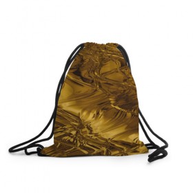 Рюкзак-мешок 3D с принтом Gold abstraction в Петрозаводске, 100% полиэстер | плотность ткани — 200 г/м2, размер — 35 х 45 см; лямки — толстые шнурки, застежка на шнуровке, без карманов и подкладки | 