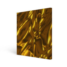 Холст квадратный с принтом Золотые разводы в Петрозаводске, 100% ПВХ |  | abstraction | gold | rich | texture | богатство | золотая абстракция | золото | кубики | текстура