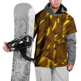 Накидка на куртку 3D с принтом Золотые разводы в Петрозаводске, 100% полиэстер |  | abstraction | gold | rich | texture | богатство | золотая абстракция | золото | кубики | текстура