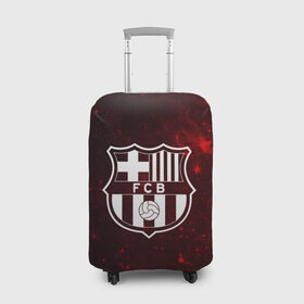 Чехол для чемодана 3D с принтом Барселона в Петрозаводске, 86% полиэфир, 14% спандекс | двустороннее нанесение принта, прорези для ручек и колес | барселона