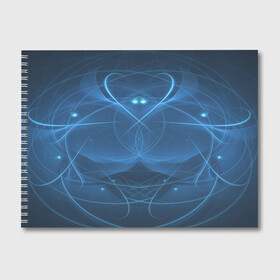 Альбом для рисования с принтом Blue fractal в Петрозаводске, 100% бумага
 | матовая бумага, плотность 200 мг. | Тематика изображения на принте: art | background | beautiful | color | festive | fractal | lines | photo | picture | smooth | strange | style