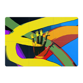 Магнитный плакат 3Х2 с принтом Finger abstraction в Петрозаводске, Полимерный материал с магнитным слоем | 6 деталей размером 9*9 см | abstract | abstraction | chaos | fingers | hand | абстракция | красочная | красочный | пальцы | рука | хаос | яркая | яркий