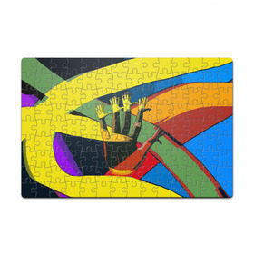 Пазл магнитный 126 элементов с принтом Finger abstraction в Петрозаводске, полимерный материал с магнитным слоем | 126 деталей, размер изделия —  180*270 мм | abstract | abstraction | chaos | fingers | hand | абстракция | красочная | красочный | пальцы | рука | хаос | яркая | яркий