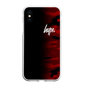 Чехол для iPhone XS Max матовый с принтом Hype Military Black Red в Петрозаводске, Силикон | Область печати: задняя сторона чехла, без боковых панелей | brand | camo | hype | military | rap | swag | бренд | камо | камуфляж | милитари | модные | надписи | полосы | популярные | пятна | тренд | тренды | узоры | хайп | хайпанем | хаки | цвета