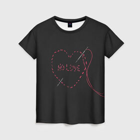 Женская футболка 3D с принтом Face / No Love / Фэйс в Петрозаводске, 100% полиэфир ( синтетическое хлопкоподобное полотно) | прямой крой, круглый вырез горловины, длина до линии бедер | Тематика изображения на принте: rap | рэпер | фейс | фэйс