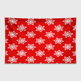 Флаг-баннер с принтом Snow в Петрозаводске, 100% полиэстер | размер 67 х 109 см, плотность ткани — 95 г/м2; по краям флага есть четыре люверса для крепления | new year | santa | дед мороз | елка | елочки | новогодний | новый год | рождество | сантаклаус | снег | снежинки