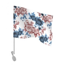 Флаг для автомобиля с принтом Blue and Red в Петрозаводске, 100% полиэстер | Размер: 30*21 см | vppdgryphon | арт | краска | лес | пион | пионы | тропики | цветные | цветок | цветы