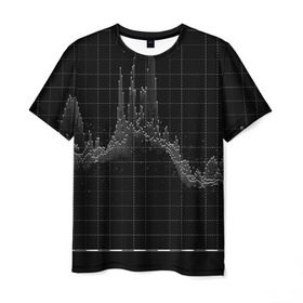 Мужская футболка 3D с принтом diagram в Петрозаводске, 100% полиэфир | прямой крой, круглый вырез горловины, длина до линии бедер | technology | график | черный