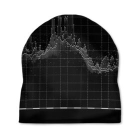 Шапка 3D с принтом diagram в Петрозаводске, 100% полиэстер | универсальный размер, печать по всей поверхности изделия | technology | график | черный