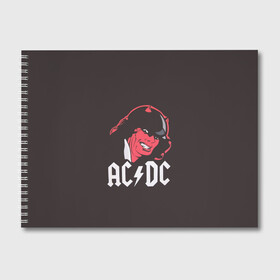 Альбом для рисования с принтом Чёрт AC DC в Петрозаводске, 100% бумага
 | матовая бумага, плотность 200 мг. | ac dc | acdc | ангус янг | блюз рок | крис слэйд | рок группа | рок н ролл | стиви янг | хард рок | эксл роуз