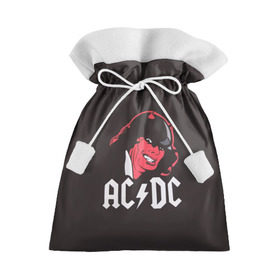 Подарочный 3D мешок с принтом Чёрт AC/DC в Петрозаводске, 100% полиэстер | Размер: 29*39 см | Тематика изображения на принте: ac dc | acdc | ангус янг | блюз рок | крис слэйд | рок группа | рок н ролл | стиви янг | хард рок | эксл роуз