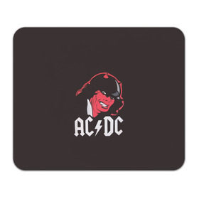 Коврик для мышки прямоугольный с принтом Чёрт AC/DC в Петрозаводске, натуральный каучук | размер 230 х 185 мм; запечатка лицевой стороны | Тематика изображения на принте: ac dc | acdc | ангус янг | блюз рок | крис слэйд | рок группа | рок н ролл | стиви янг | хард рок | эксл роуз