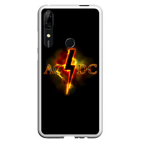 Чехол для Honor P Smart Z с принтом AC DC огонь в Петрозаводске, Силикон | Область печати: задняя сторона чехла, без боковых панелей | ac dc | acdc | ангус янг | блюз рок | крис слэйд | надпись | рок группа | рок н ролл | стиви янг | хард рок | эксл роуз