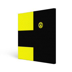 Холст квадратный с принтом FC Borussia Dortmund Black в Петрозаводске, 100% ПВХ |  | Тематика изображения на принте: боруссия | дортмунд