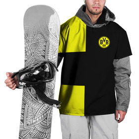 Накидка на куртку 3D с принтом FC Borussia Dortmund Black в Петрозаводске, 100% полиэстер |  | боруссия | дортмунд