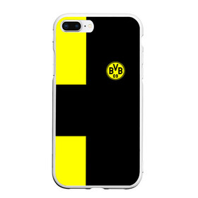 Чехол для iPhone 7Plus/8 Plus матовый с принтом FC Borussia Dortmund Black в Петрозаводске, Силикон | Область печати: задняя сторона чехла, без боковых панелей | боруссия | дортмунд