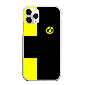 Чехол для iPhone 11 Pro Max матовый с принтом FC Borussia Dortmund Black в Петрозаводске, Силикон |  | боруссия | дортмунд