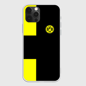 Чехол для iPhone 12 Pro с принтом FC Borussia Dortmund Black в Петрозаводске, силикон | область печати: задняя сторона чехла, без боковых панелей | боруссия | дортмунд