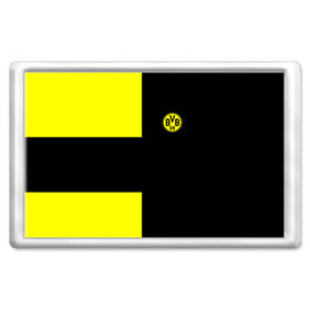 Магнит 45*70 с принтом FC Borussia Dortmund Black в Петрозаводске, Пластик | Размер: 78*52 мм; Размер печати: 70*45 | Тематика изображения на принте: боруссия | дортмунд
