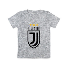 Детская футболка хлопок с принтом Juventus Football Club в Петрозаводске, 100% хлопок | круглый вырез горловины, полуприлегающий силуэт, длина до линии бедер | juventus football club