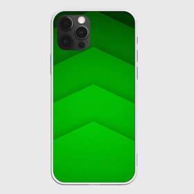 Чехол для iPhone 12 Pro с принтом GREEN STRIPES / ЗЕЛЁНЫЕ ПОЛОСЫ в Петрозаводске, силикон | область печати: задняя сторона чехла, без боковых панелей | абстракция | геометрия | зеленый | модные.мода | пирамиды | полосы.линии | тренды | треугольники | узоры