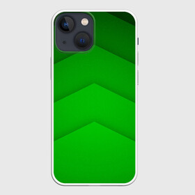 Чехол для iPhone 13 mini с принтом GREEN STRIPES   ЗЕЛЁНЫЕ ПОЛОСЫ в Петрозаводске,  |  | абстракция | геометрия | зеленый | модные.мода | пирамиды | полосы.линии | тренды | треугольники | узоры