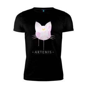 Мужская футболка премиум с принтом Artemis в Петрозаводске, 92% хлопок, 8% лайкра | приталенный силуэт, круглый вырез ворота, длина до линии бедра, короткий рукав | anime | sailor moon | аниме | сейлор мун