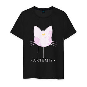 Мужская футболка хлопок с принтом Artemis в Петрозаводске, 100% хлопок | прямой крой, круглый вырез горловины, длина до линии бедер, слегка спущенное плечо. | Тематика изображения на принте: anime | sailor moon | аниме | сейлор мун