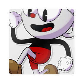 Магнит виниловый Квадрат с принтом Cuphead в Петрозаводске, полимерный материал с магнитным слоем | размер 9*9 см, закругленные углы | Тематика изображения на принте: cuphead