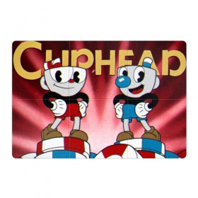 Магнитный плакат 3Х2 с принтом Cuphead в Петрозаводске, Полимерный материал с магнитным слоем | 6 деталей размером 9*9 см | Тематика изображения на принте: 