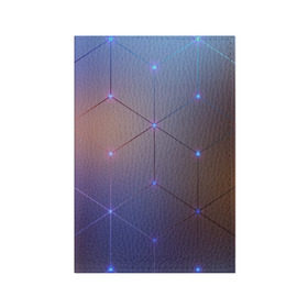 Обложка для паспорта матовая кожа с принтом Нейронная сеть в Петрозаводске, натуральная матовая кожа | размер 19,3 х 13,7 см; прозрачные пластиковые крепления | Тематика изображения на принте: abstraction | geometry | hexagon | neon | neuronet | paints | stripes | texture | triangle | абстракция | брызги | геометрия | краски | нейросеть | неон | неоновый | соты | текстура