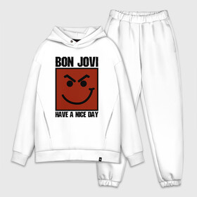 Мужской костюм хлопок OVERSIZE с принтом Bon Jovi, have a nice day в Петрозаводске,  |  | bon jovi | бон | бон джови | глэм | группа | джови | джон | метал | рок | хард