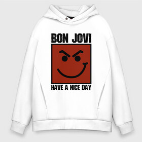 Мужское худи Oversize хлопок с принтом Bon Jovi have a nice day в Петрозаводске, френч-терри — 70% хлопок, 30% полиэстер. Мягкий теплый начес внутри —100% хлопок | боковые карманы, эластичные манжеты и нижняя кромка, капюшон на магнитной кнопке | Тематика изображения на принте: bon jovi | бон | бон джови | глэм | группа | джови | джон | метал | рок | хард