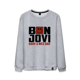 Мужской свитшот хлопок с принтом Bon Jovi, have a nice day в Петрозаводске, 100% хлопок |  | bon jovi | бон | бон джови | глэм | группа | джови | джон | метал | рок | хард