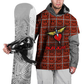 Накидка на куртку 3D с принтом Смайлы Bon Jovi в Петрозаводске, 100% полиэстер |  | Тематика изображения на принте: bon jovi | бон | бон джови | глэм | группа | джови | джон | рок | хард