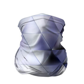 Бандана-труба 3D с принтом Metallic triangles в Петрозаводске, 100% полиэстер, ткань с особыми свойствами — Activecool | плотность 150‒180 г/м2; хорошо тянется, но сохраняет форму | текстура | треугольник