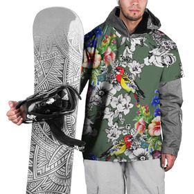 Накидка на куртку 3D с принтом Райский остров в Петрозаводске, 100% полиэстер |  | Тематика изображения на принте: арт | краска | попугаи | попугай | прикольные | рай | тропики | цветные | цветок | цветы