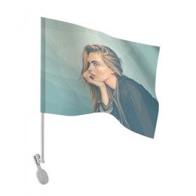 Флаг для автомобиля с принтом Cara Delevingne 3 в Петрозаводске, 100% полиэстер | Размер: 30*21 см | cara delevingne | кара делевинь