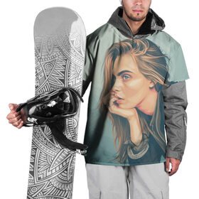 Накидка на куртку 3D с принтом Cara Delevingne 3 в Петрозаводске, 100% полиэстер |  | cara delevingne | кара делевинь