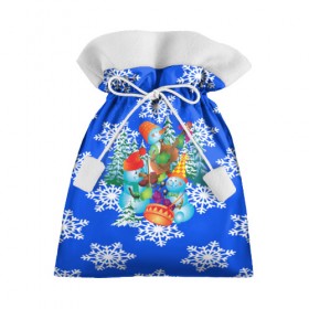 Подарочный 3D мешок с принтом Снеговики в Петрозаводске, 100% полиэстер | Размер: 29*39 см | christmas | new year | santa | дед мороз | елка | елочки | новогодний | новый год | рождество | сантаклаус | снег | снежинки