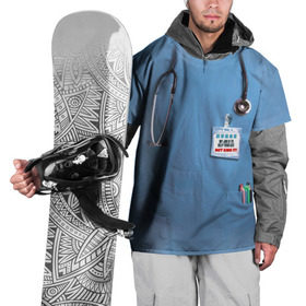 Накидка на куртку 3D с принтом Костюм врача в Петрозаводске, 100% полиэстер |  | больница | врач | градусник | доктор | интерн | клиника | медбрат | медсестра | поликлиника | стетоскоп | фонендоскоп