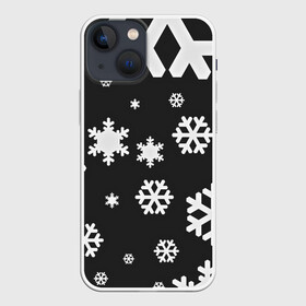 Чехол для iPhone 13 mini с принтом Снежинки в Петрозаводске,  |  | christmas | new year | santa | дед мороз | елка | елочки | новогодний | новый год | рождество | сантаклаус | снег | снежинки