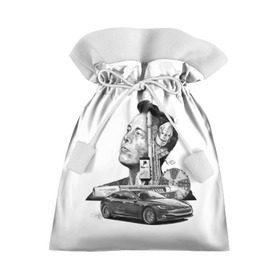 Подарочный 3D мешок с принтом Илон Маск в Петрозаводске, 100% полиэстер | Размер: 29*39 см | Тематика изображения на принте: hyperloop | pay pal | space x | tesla | гений | день космонавтики | полет на марс | тесла | электрокар | электромобиль