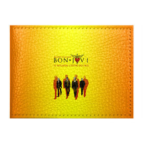 Обложка для студенческого билета с принтом Группа Bon Jovi в Петрозаводске, натуральная кожа | Размер: 11*8 см; Печать на всей внешней стороне | bon jovi | бон | бон джови | глэм | группа | джови | джон | рок | хард