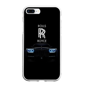 Чехол для iPhone 7Plus/8 Plus матовый с принтом Rolls Royce phantom в Петрозаводске, Силикон | Область печати: задняя сторона чехла, без боковых панелей | luxury | phantom | rich | rolls royce | rr | авто | автомобили | бренд | известные | логотип | машина | надписи | огни | ролс ройс | роскошь | тень | фары | черный